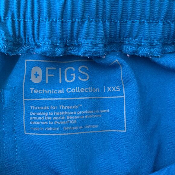 Figs women's teal 1652 Alps Blue Yola Skinny Straight Leg scrub pants SZ XXS - Picture 11 of 13
